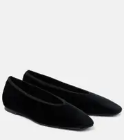 [Toteme] Toteme Minimalist velvet ballet flats AU 7 black