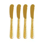 Vietri Martellato Gold Tone Spreaders, Set of 4