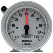 233909 Auto Gage 3-3/4" Tachometer 0-10,000 RPM w/Silver Dial & Shift-Light