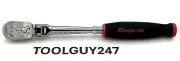 SNAP ON TOOLS USA 1/4" Drive RED Soft Grip Long Flex Ratchet THLF72 NEW