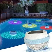 Silkwish Solar Pool Lighting Floating - 7 RGB Colour Changing LED Pool Light | Waterproof IP68 & Automatic Twilight Detection | Solar Lamp for Garden Pool, Pond and Outdoor Decoration (Pack of 1)