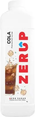 Zerup Zero Sugar Cola Sugar Flavoured Syrup 1L Bottles, Sugar Free Syrup, Col...