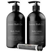 Luxury Bath Co. Body Wash and Lotion Bundle Polynesian Ritual 2 Pack (BONUS BATH SALT)