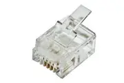 Cabac 0666FST-X Modular Plug RJ12 6P6C Flat Stranded UTP 10PK