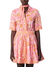 Maje Short Flowing Patterned Dress
