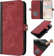 Cover Compatible with OnePlus 11 5G,Compatible with OnePlus 11 5G Phone Case Lanyard Wallet Magnetic Closure Card Slot Flip Stand Red