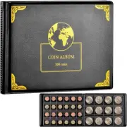 Coin Collection Supplies Holder Book for Collectors, 300 Pockets Coin...