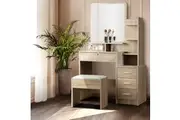 Artiss Dressing Table Stool Set 4 Drawers Oak