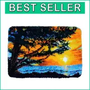 Complete Latch Hook Rug Craft Kit: Create Your Own Turtle Design - 39.4x23.6in