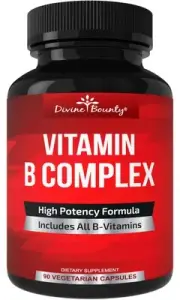 Super B Complex Vitamins - All B Vitamins Including B12, B1, B2, B3, B5, B6, ...
