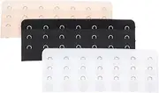 [CORHAD] Stainless Steel Bra Extender Set 3PCS Adjustable 3 Rows 7 Hooks Elastic Extension Strap for Women & Skin Color Bra Extenders for Comfortable Fit