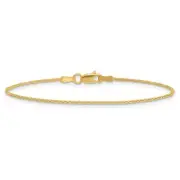 10k Yellow Gold 1.2mm Parisian Wheat Chain Ankle Bracelet