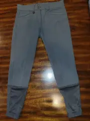 Ovation Ladies' Celebrity Slim Secret EuroWeave Knee Patch Breeches Medium Gray