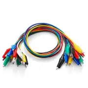 12PCS Alligator Clips Electrical, 6 Clolors Test Wires Set, 22AWG Copper Wire