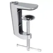 0.29"/M10 Thread Hole Table Mount Clamp for Microphone Arm Lamp Stand Silver