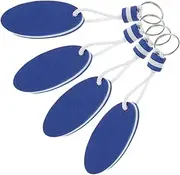 TOGEVAL 4pcs Oval Floating Keychains Lightweight Foam Key Ring for Boating Kayaking Fishing and Beach Activities Secure Your Keys with Buoyant Outdoor Water Sports Accessory
