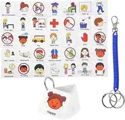 CHEFAN Visual Communication and Behavior Management Tools for Autism, Special Needs, ADHD, 40 Pocket Flash Cards