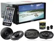 Absolute DD-3000 7-Inch Double Din Multimedia DVD Player With Pioneer TS-G1620F