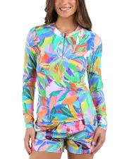 La Blanca Tropi Flage Half Zip Rash Guard