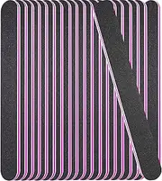 YBVABE Nail File Black 30 Pack - 100/180 Grit for Precision Nail Shaping, Durable Washable Emery Boards for Nails, Ideal for Acrylics, Professional Salon Quality, Dual Grit Manicure and Pedicure Tool