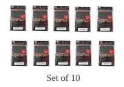 KMC Card Barrier Hyper Mat Black 80pcs Set of 10 Standard Size 66x91mm NEW