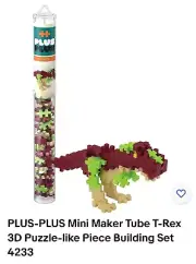 PLUS-PLUS Mini Maker Tube T-Rex 3D Puzzle-like Piece Building Set 4233