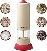 Electric Pepper Grinder | Seasoning Mill for Kitchen - Automatic Salt and Pepper Grinder Mill Shaker with Adjustable Coarseness
