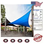 12' x 12' Triangle Shade Sail - Heavy Duty, Water Permeable, UV Blockage