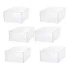 6Pcs Transparent Shoe Storage Box, Universal Stackable Stable Clear Shoes