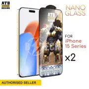 2x Ceramic Nano Film HD Clear Screen Protector For iPhone 15 14 13 Pro Max Plus