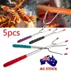 5Pcs Marshmallow Roasting Sticks Extendable 34Inch Teles Stainless Steel Skewers