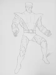 Colossus 11x17 ORIGINAL PEN & INK LLUSTRATION By Luke Kororolowicz