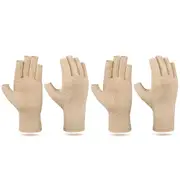 2 Pairs of Sprots Protective Gloves for Men Women Beige