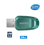 SanDisk Ultra Eco 64GB USB 3.2 Flash Drive Memory Stick for Computers Laptops