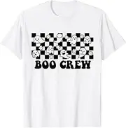 X.Style Dirt Track Racing Car Racing Checkered Flag Ghosts Pit Crew ds461 T-Shirt (L) White