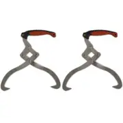 Log Tongs with TPR Grip Heavy Duty Firewood Lifting Tool Set of