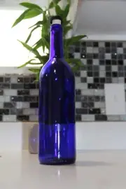 750 ml Blue Cobalt Glass Solar Bottle Ho'oponopono Cleansing Tool