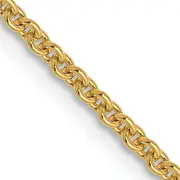 16 Inch 14K 1.6mm Round Cable Chain