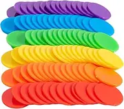 100Pcs Bingo Chips 1.5 inch Colorful Plastic Counting Chips Reusable Counters Long-Lasting for Classroom Use, Counting and Sorting, Bingo Game Plastic