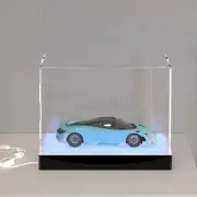 Clear Acrylic Display Case with RGB Lights for 1:18 Scale Model Cars, Lighted...