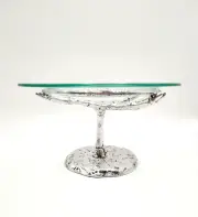 Pottery Barn Halloween Skeleton Hand Cake Stand Platter 13" NEW **DISCONTINUED**