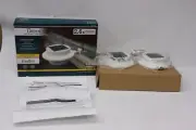 Patriot Lighting 343-1768 2 Pack White Solar LED Gutter Mount 14.4 Lumens Light