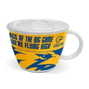 West Coast Eagles AFL Team Ceramic Soup Mug Cup with Lid