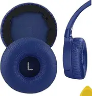 Geekria QuickFit Leatherette Replacement Ear Pads for JBL T600BTNC, Tune 600BTNC Headphones Ear Cushions, Repair Parts (Blue)