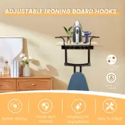 Iron Holder Wall Mounted Ironing Board Wall Hanger Adjustable Iron Board LiitB