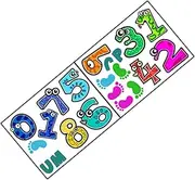 MOLUCKFU 1 Set Cartoon Floor Decals Stickers Removable Number Game Lattice Decals for Boys and Girls Room