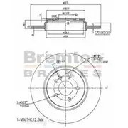Bremtec Euro-Line GeoZinc Coated Brake Rotor - BDR15440EL