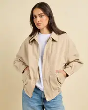 [Ava And Ever] Ava And Ever Women's Jed Bomber Jacket in Sand Size 12 12 Sand