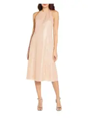 Aidan by Aidan Mattox Halter Midi Dress 3A 2154