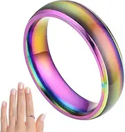 Color Changing s for Girls,Mood s for Kids | Stainless Steel Color Changing Heart Mood Wedding Band Promise Tuya-au
